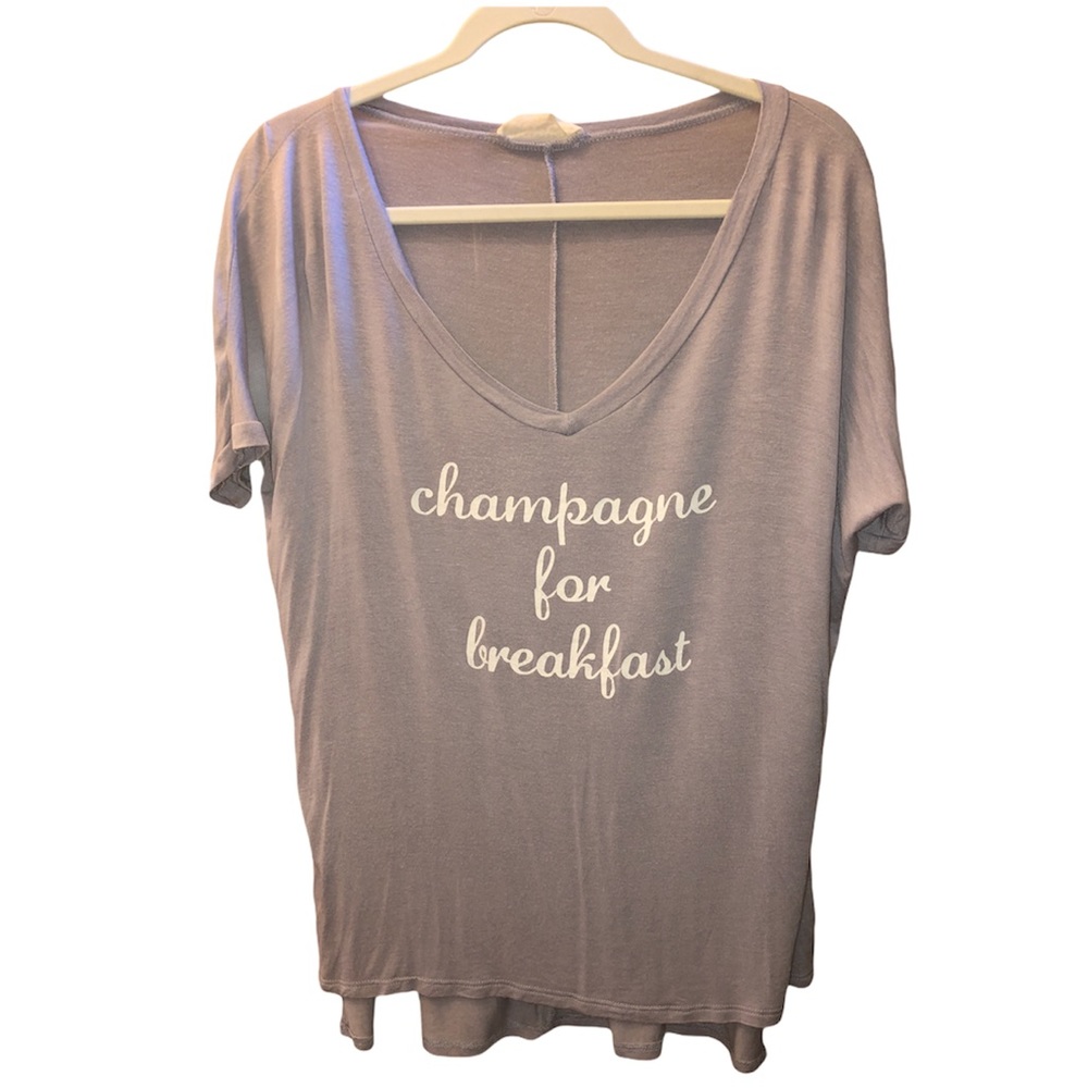Standard Oversized Champagne for Breakfast Tee